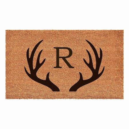 Calloway Mills Monogram Door Mat, Black, Natural, 30 in W x 48 in L 108803048R